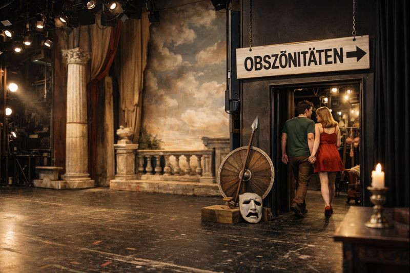 Obszönitäten gehören klassischer Weise hinter die Bühne. Obszönitäten gehören klassischer Weise hinter die Bühne.